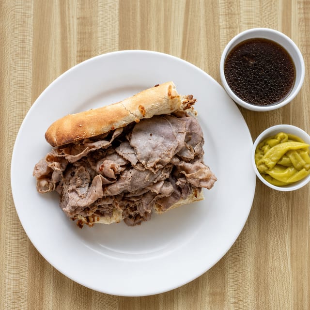 12" Italian Beef with Cheese.