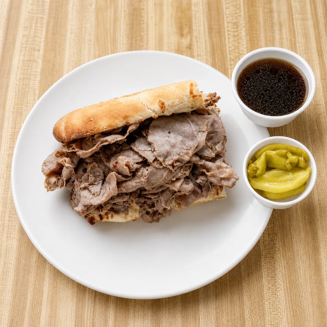 6" Italian Beef with Cheese.